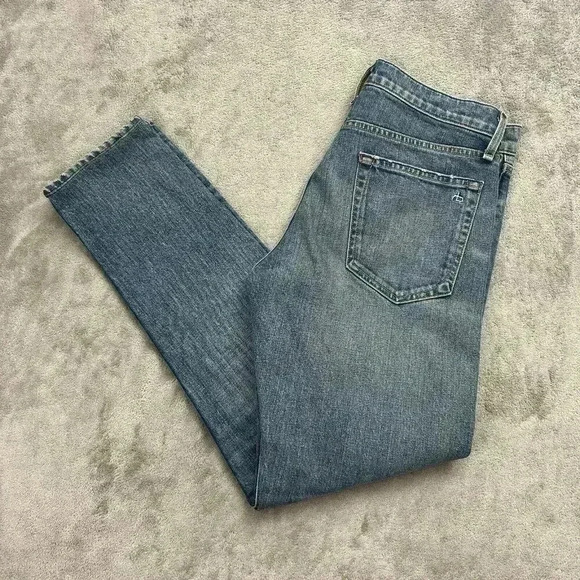 Rag and Bone Jeans Mens 31x28 Blue Fit 1 Extra Slim Denim Pants Clean Nick